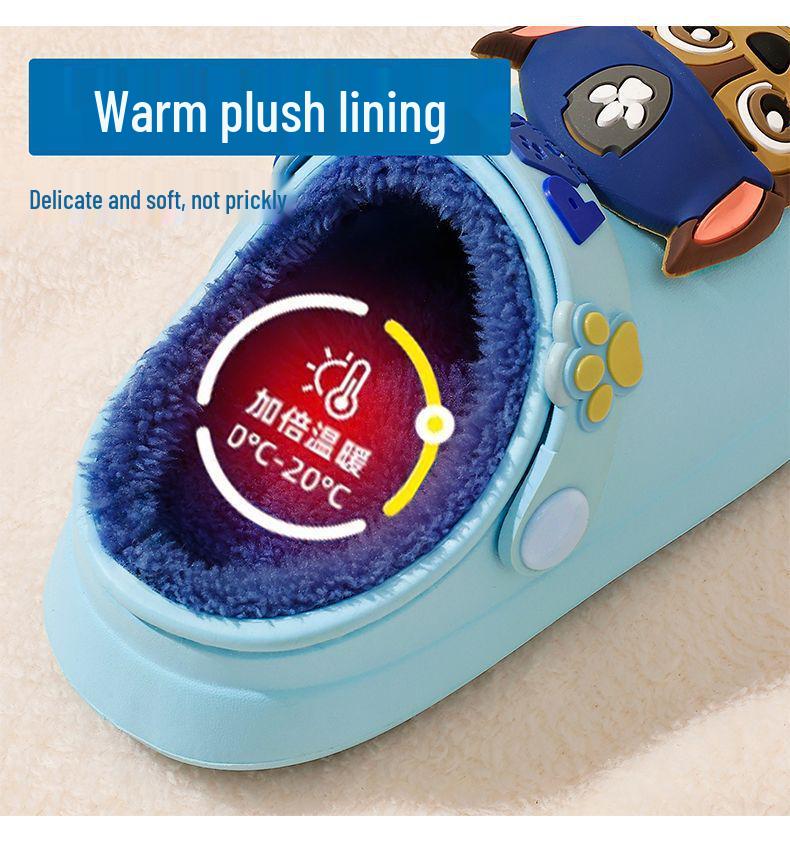 Paw Patrol Kids' Winter Slippers: Warm, Closed Heel, Anti-Slip, Waterproof Fur Shoes for Boys & Girls