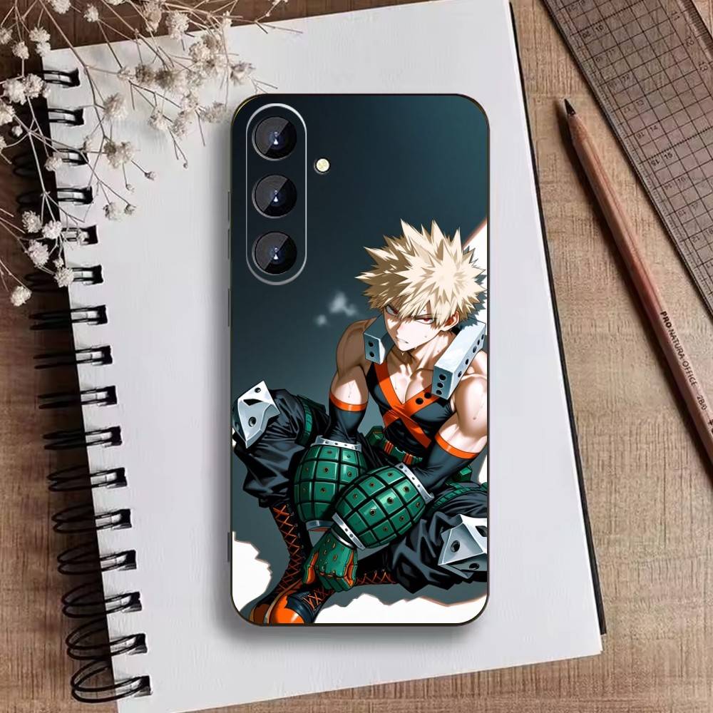 Katsuki Bakugo R-Hero Academia Phone Case For Samsung Galaxy A73,A21s,A22,A31,A52,A53,A71,A41Soft Black Shell