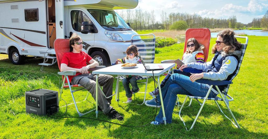 AFERIY P210 Stazione di Alimentazione Portatile 2400W 2048Wh Batteria LiFePO4 13 Uscite, Ricarica Rapida, Controllo App, Alimentatore Mobile per Campeggio all'Aperto