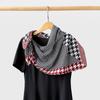 Houndstooth Large Scarf, Shawl, Women’s Headscarf, Herringbone Silk Scarf, Accessory, Scarf