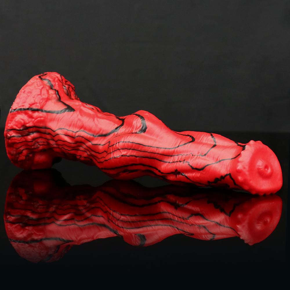MoDi Redblack Silicone Monster Dildos Fantasy  Dildo with  Thick Anal Penis with Strong Suction Cup Sex Toys for Women