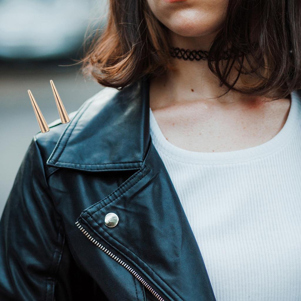 30 Stück Kegel Punk Nieten Premium Metallspikes für DIY Kleidung Handwerk Punk Stil Nieten Set Geeignet für Jacken Taschen Schuhe