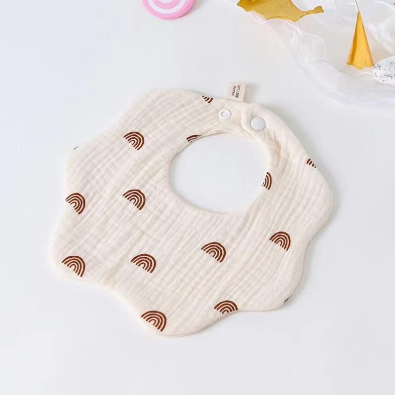 Kids Gauze Bib Breathable 6 Layer Gauze Soft Absorbent Feeding Drooling Cloth Bibs Youngsters Accessories Neonatal Wear 24x25cm