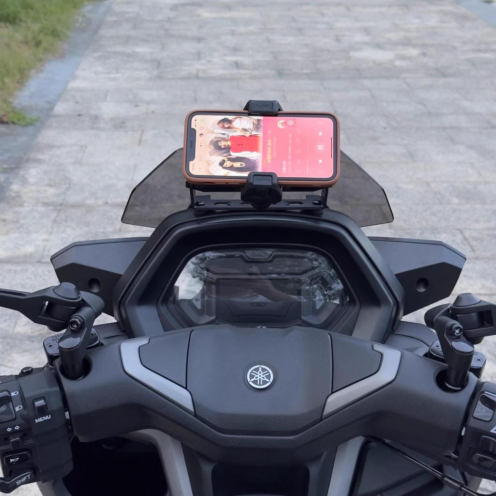 Universal Extension Bracket for NMAX To XMAX Windshield: Holds Mobile Phone, Navigation, Dash Cam
