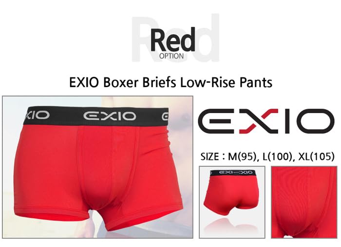 Exio Functional Underwear Front Closure Boxer Sizes 8 All Size M Men's 4-Piece Set, Antibacterial, Odor-Resistant, Moisture-Wicking, Quick-Drying,