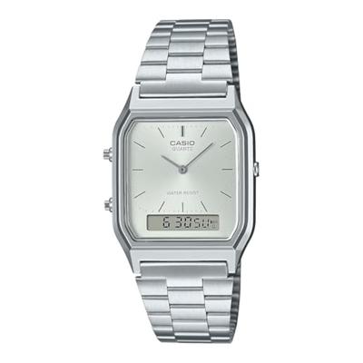 Silberne Uhr Einheitsgröße Silbernes Armband [Casio] AQ-230A-7A Ana-Digi