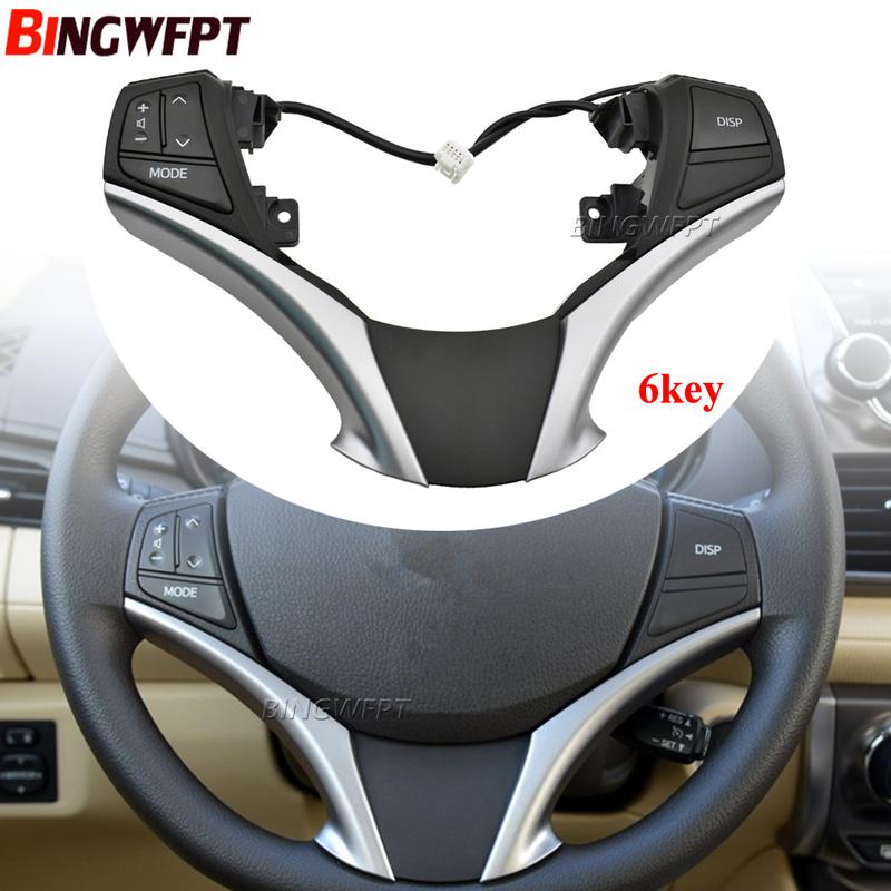 NEW Audio Control Switch Steering PAD Audio Control Button Fit for Toyota YVIOS 2014- 84250-0D120 842500D120-E0