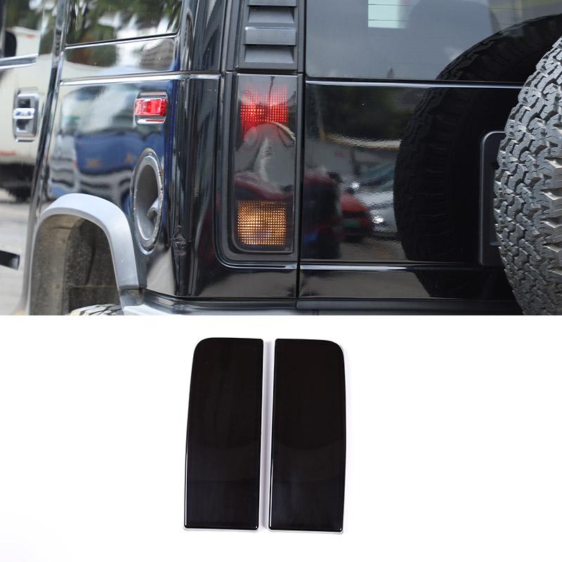 ABS Black For Hummer H2 2003-2009 Car Tail Light Cover Brake Light Protective Cover Car Exterior Accessories