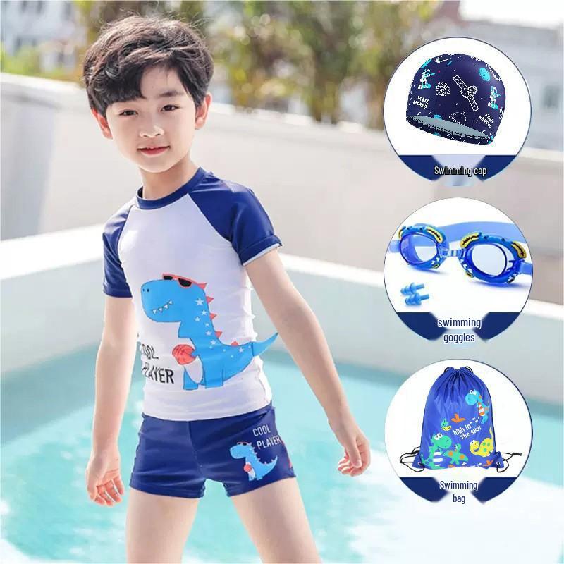 Boys' Cute & Fashionable Split Swimsuit Set for Children and Babies