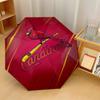 St. Louis Cardinals Print Auto 8?Ribs Folding Umbrella Wind Resistant Lightweight Automatic Umbrella For Daily Travel