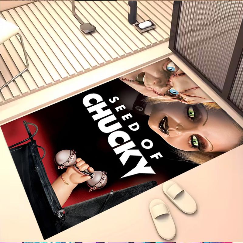 Bride of Chucky Print Rug, Washable Floor Carpet, For Entryway Dorm Laundry Room Office Study, Home Decor Birthday Christmas Gift