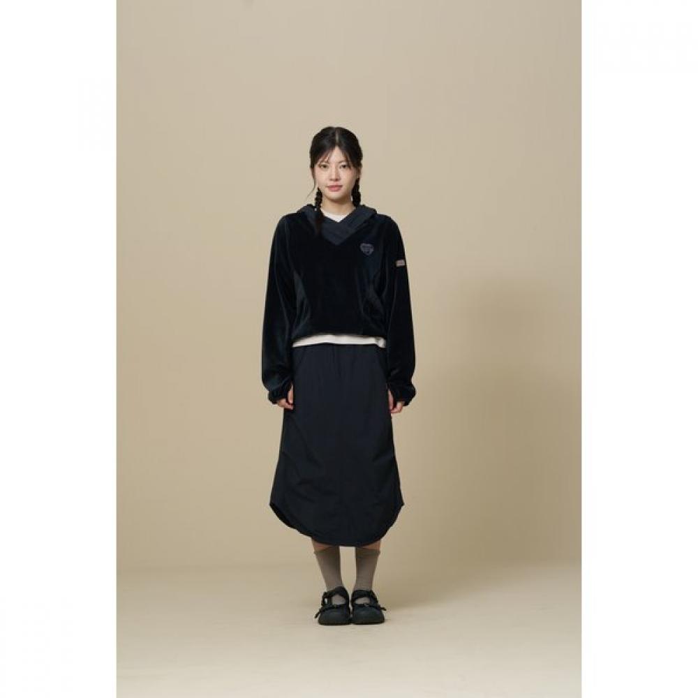 Reversible Velour Skirt  Black 