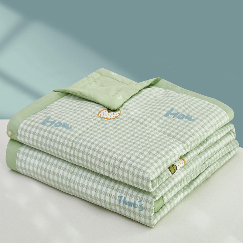 Summer Cool Cotton Quilt: Lightweight, Printed, for Double or Single Bedding