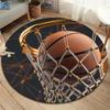 basketball Round Area Rug,Carpet Rug for Living Room Bedroom Sofa Playroom Decor,Non-slip Floor Mat