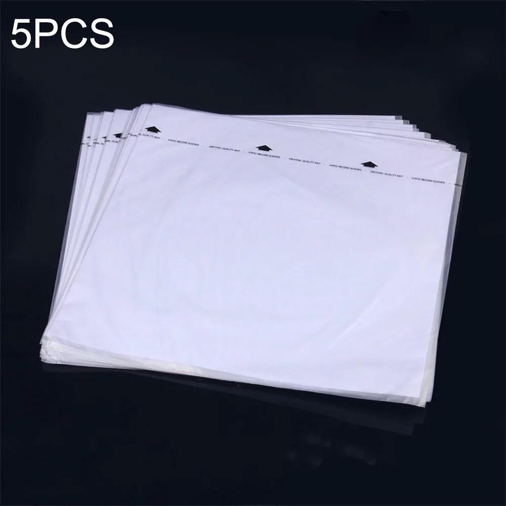 New 12 Inch Vinyl Records Sleeve White Resealable LP Vinyl Record Cover Inner Record Sleeves