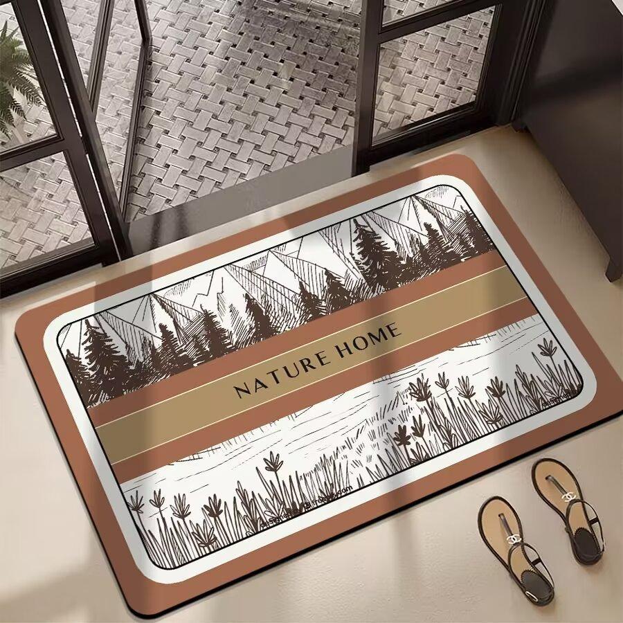 Rural style Bathroom Floor Mats  Bathroom Water Absorption  Quick Drying  Dirt Resistant  Anti Slip Foot Mats  Diatom Mud Foot Mats