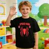 Luxurious Boy Tshirt SpiderMan Cartoon Pattern Highend Shortsleeved Shirt Suitable for Fashionable and Casual Wear