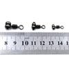 MNFT 12Pcs Fishing Swivels 3 Way Brass Alloy Cross-line Rolling Fishing Swivel Crane Tackle Connector Size L M S