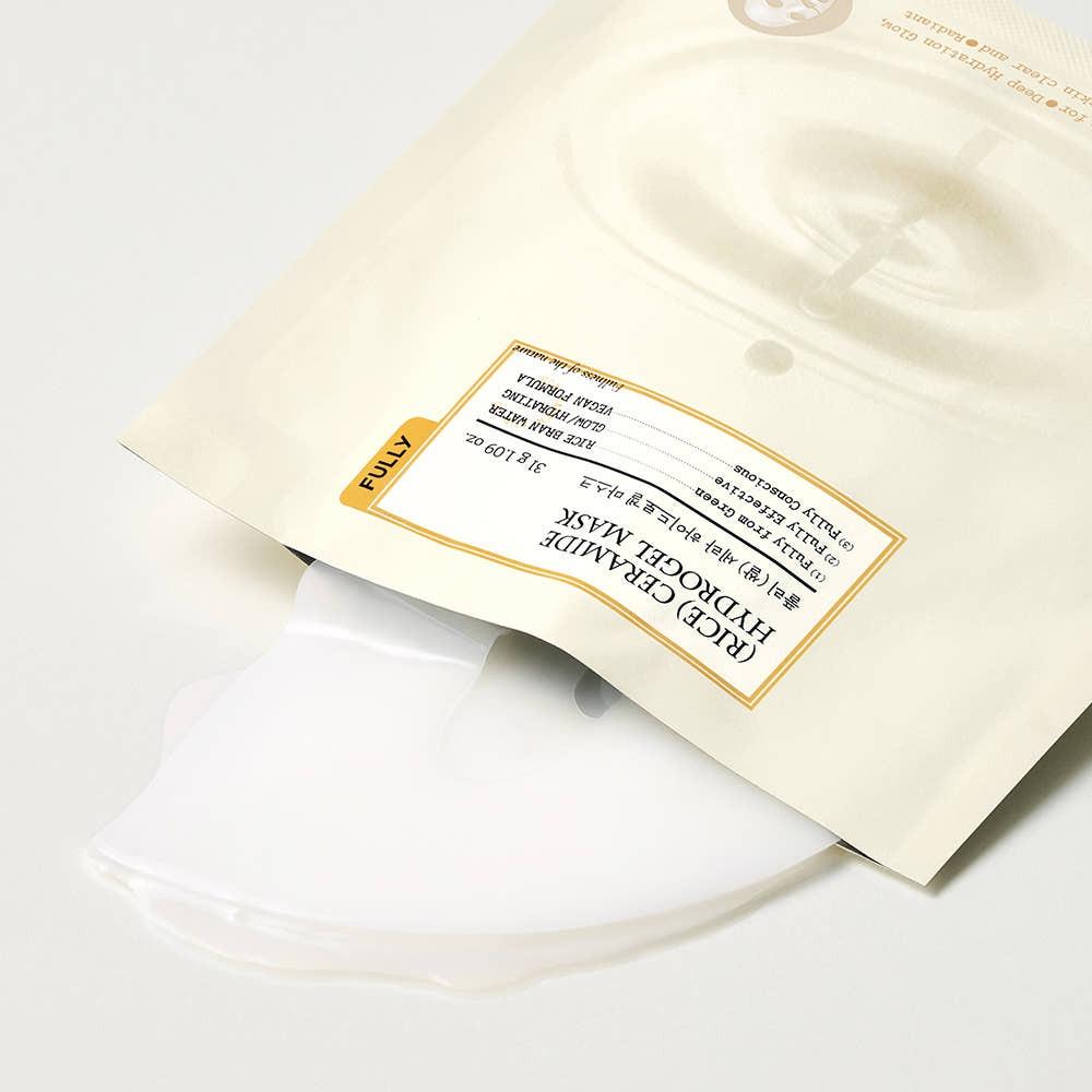 FULLY Rice Cera Hydrogel Mask 31g (4ea) Deep Hydration Skin Radiance