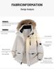 Parka d'hiver haut de gamme unisexe avec capuche et col en fourrure – Veste de ski style montagne trois-proofs