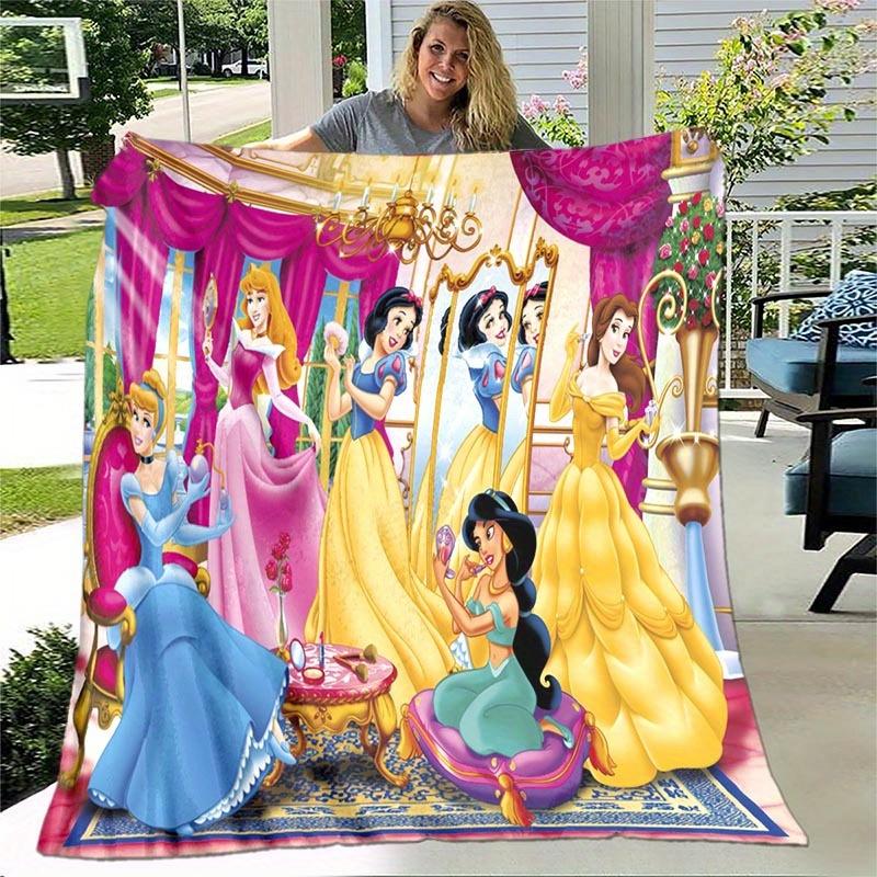 1pc Princess Printing Blanket - Soft, All-Season Throw for Living Room, Bedroom,Personalized Gift with Adorable Cartoon Design