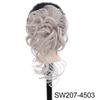 Euro-American Floral Messy Bun Wig - Long, Fluffy Clip-in Hairpiece