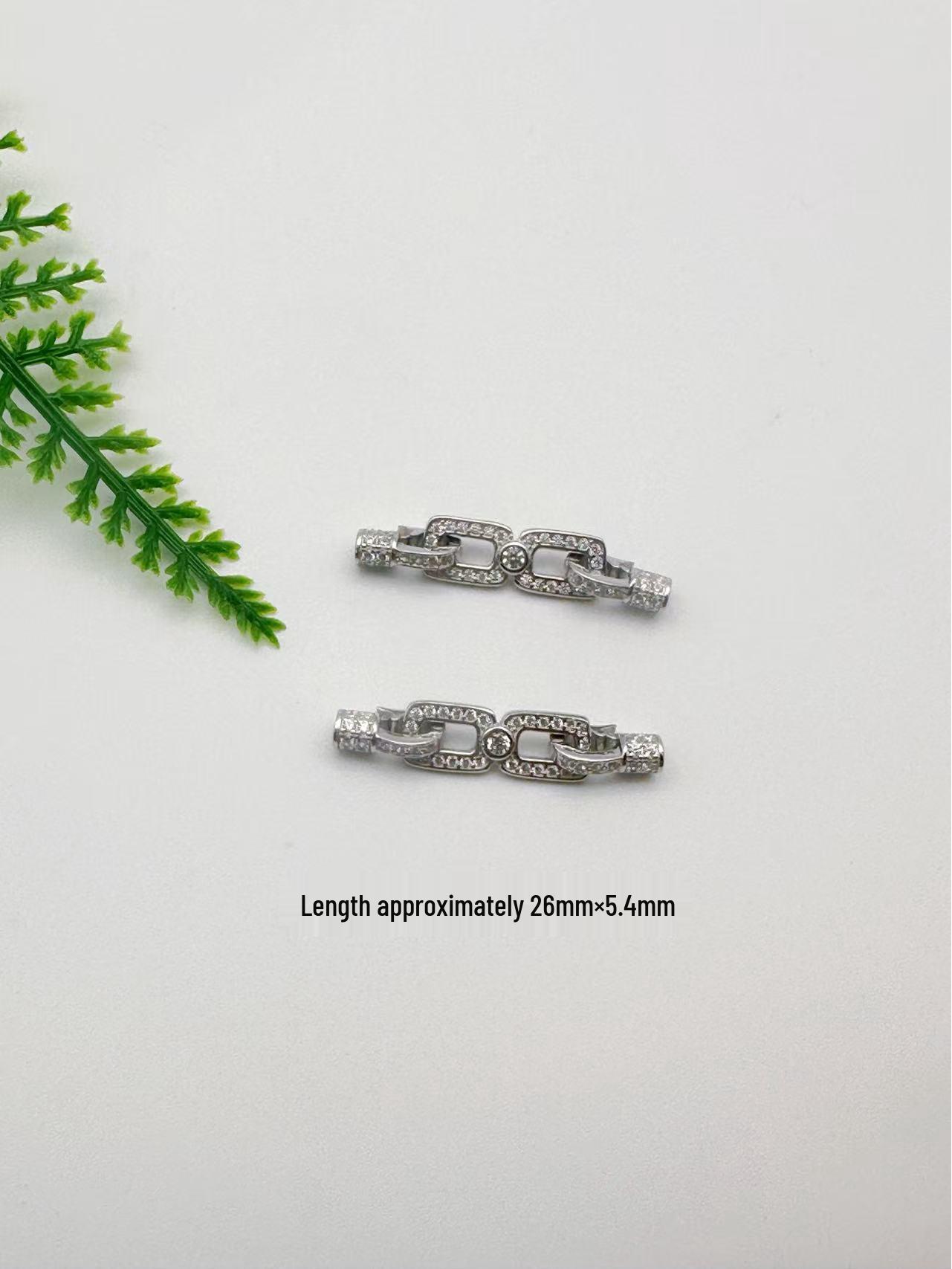 S925 Стерлинговое Серебро Алмаз и Жемчуг Универсальный DIY Соединитель для Застежки Ожерелья/Браслета