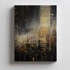 City Lights, Poster In Black And Gold City Lights, Poster In Black And Gold, 70X100 Cm, Unframed, Premium Canvas On Stretcher
