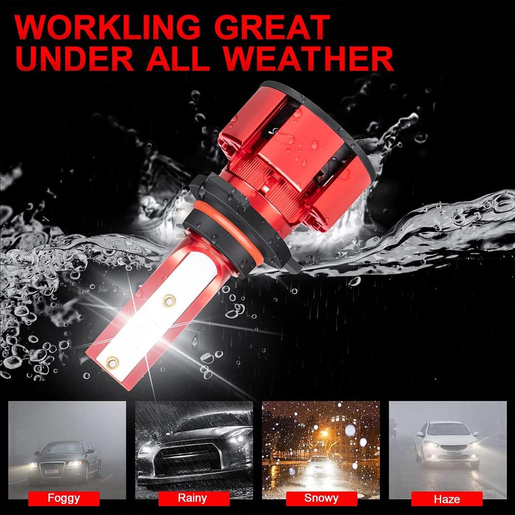 For Toyota Camry 2000 2001 2002 2003 2004 2005 2006 Light Bulbs, 800% Brightness Hi and Lo Beam+Fog Light Bulbs, Superfocused Beam Mode, 6500K White,