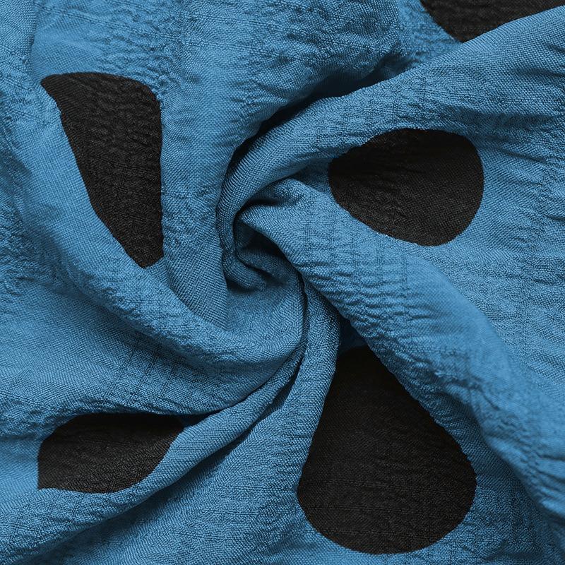 Damen Neues Sommer Lockeres Puppenhemd Fledermausärmel V-Ausschnitt Polka Dot Hemd