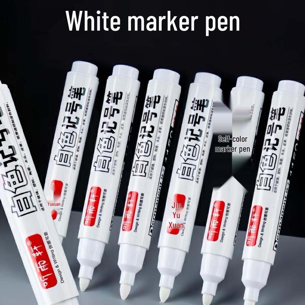 Tingyuxuan 1159 Quick-Drying White Oily Marker: Waterproof, Non-Fading, Wear-Resistant, Broad Tip.