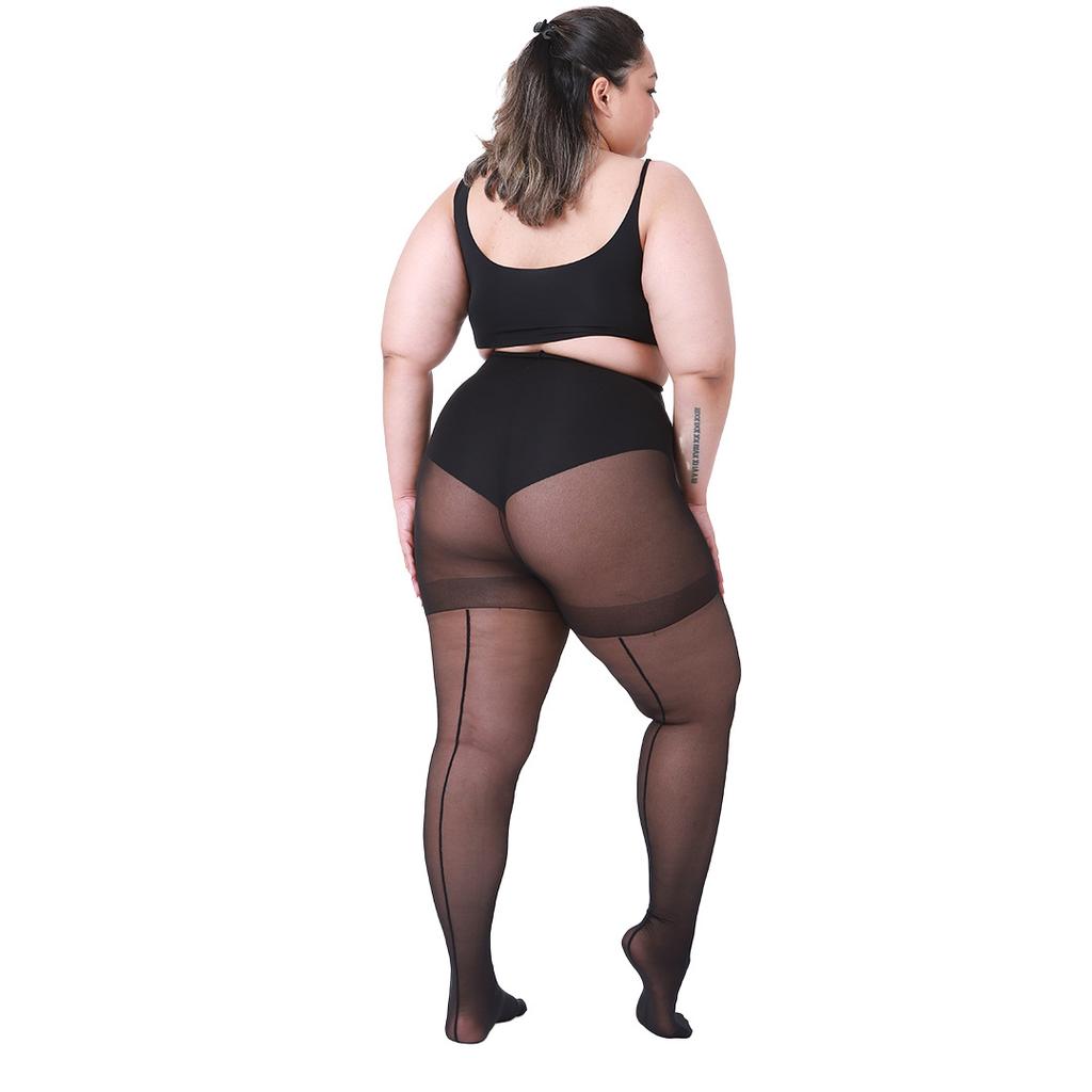 Dames 20D Vertical Gestreepte Panty Kousen Sheer Ademende Kousen Meerdere Maten Tot 3XL Voor Plus Size Mode Kous
