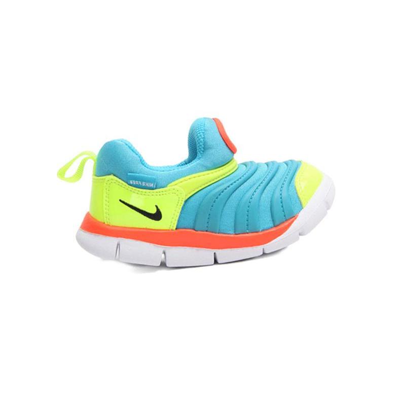 Nike Dynamo Free Light Blue Fury Volt Slip Resistant Cushioning Low Top Toddler Shoes Blue Infant And Toddler 343938-423
