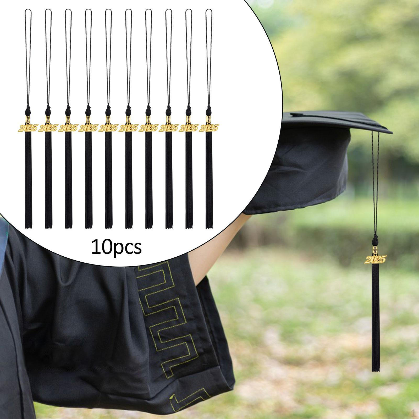 

10 выпускных шнуров для академических шапочек и мантий чёрный