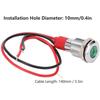 Voyant LED en Métal Voyant étanche Voyant D\'avertissement LED 10mm Puissance Petit Cordon Nickel Plaqué Laiton 220V