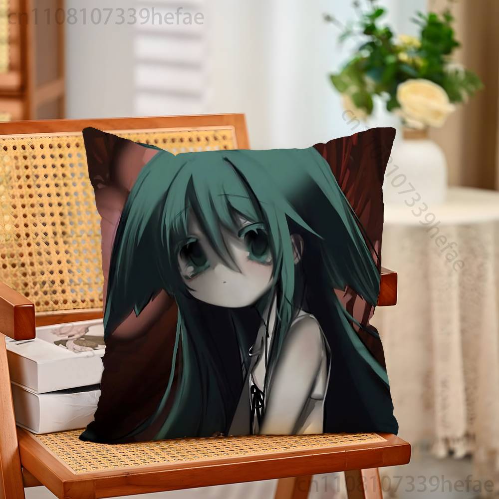 The SSong Of SSaya Funny Pillow Case Antidustmite Pillowcase Invisible Zipper Silky Short Plush Sofa Cushion Cover 30x30cm