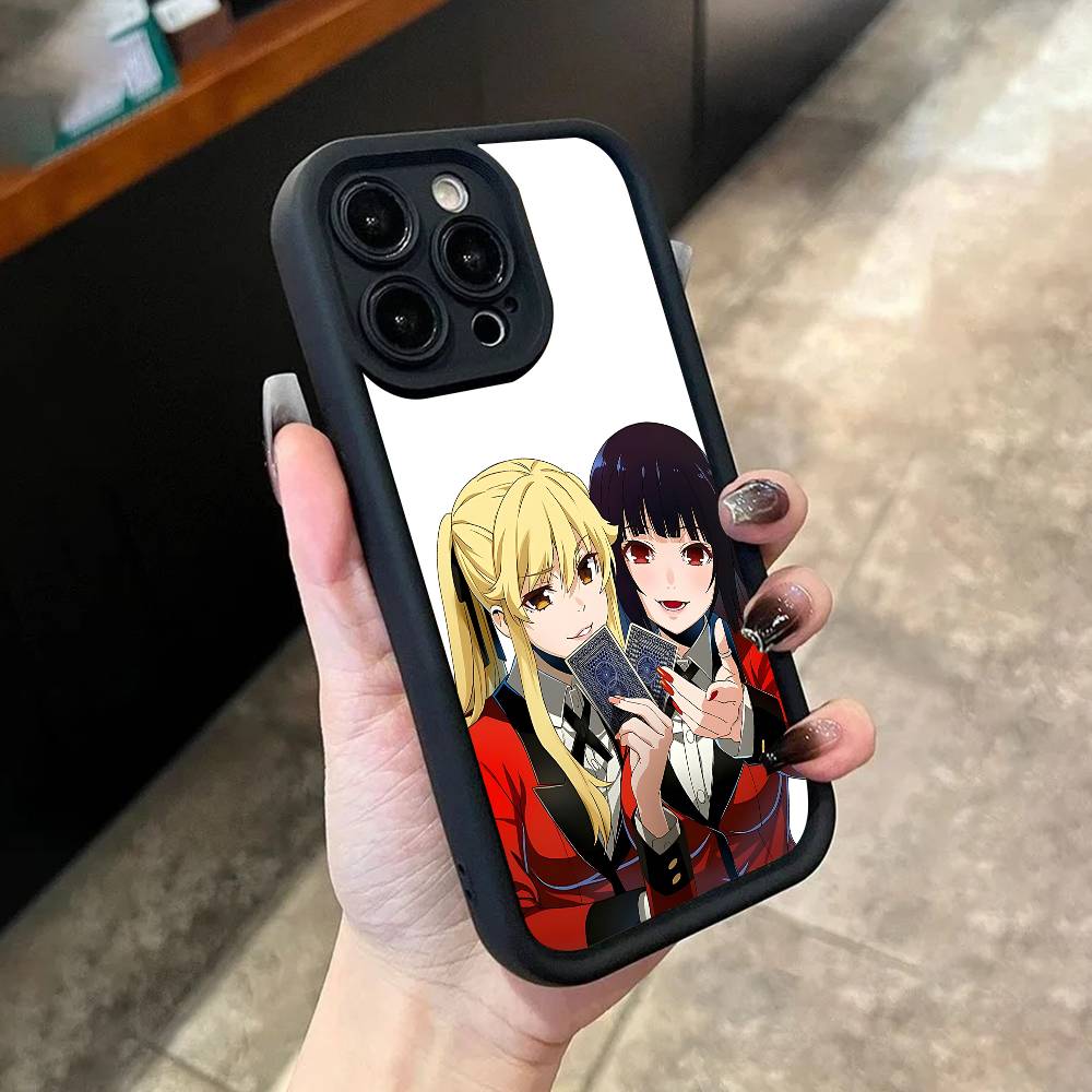Yumeko Jabami K-Kakegurui Phone Case For iPhone 17,16,15,14,13,12,11,Pro,Max,Plus,X,XS,SE4,E,Mini Black Thickened border Case