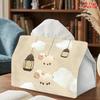 2D Flat 1pc, Tissue Box. Lamb Lantern Cloud Pattern Napkin Dispenser, Reusable, Daily Desktop Tissue Organizer, Suitable for Kitchen Living Room Bedro