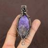 Russian Charoite Handmade Copper Wire Wrap Pendant Jewelry 2.25" y2N14