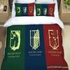 Attack On Titan Printed Polyester Bedding Bedding Set Quilt Cover Pillowcase Soft And Comfortable Customizable