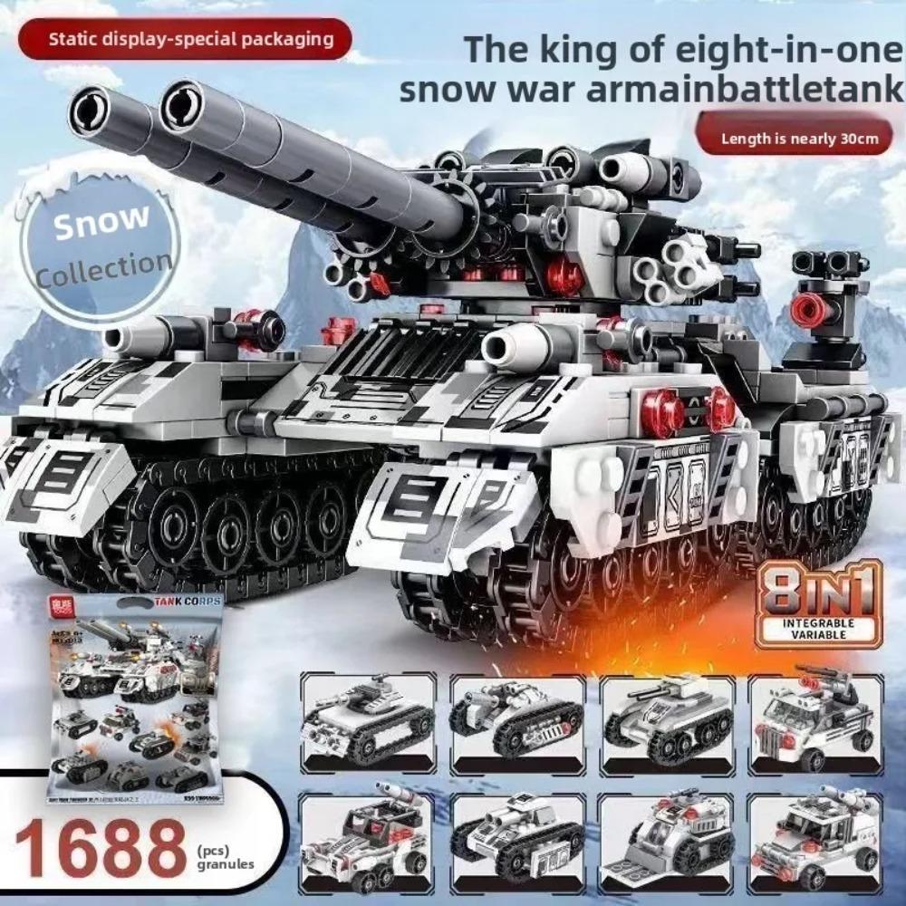 Tracked Military Armored Vehicles, Tanks, 6-12 Years Old Educational Assembly Toys, Birthday Gifts for Boys