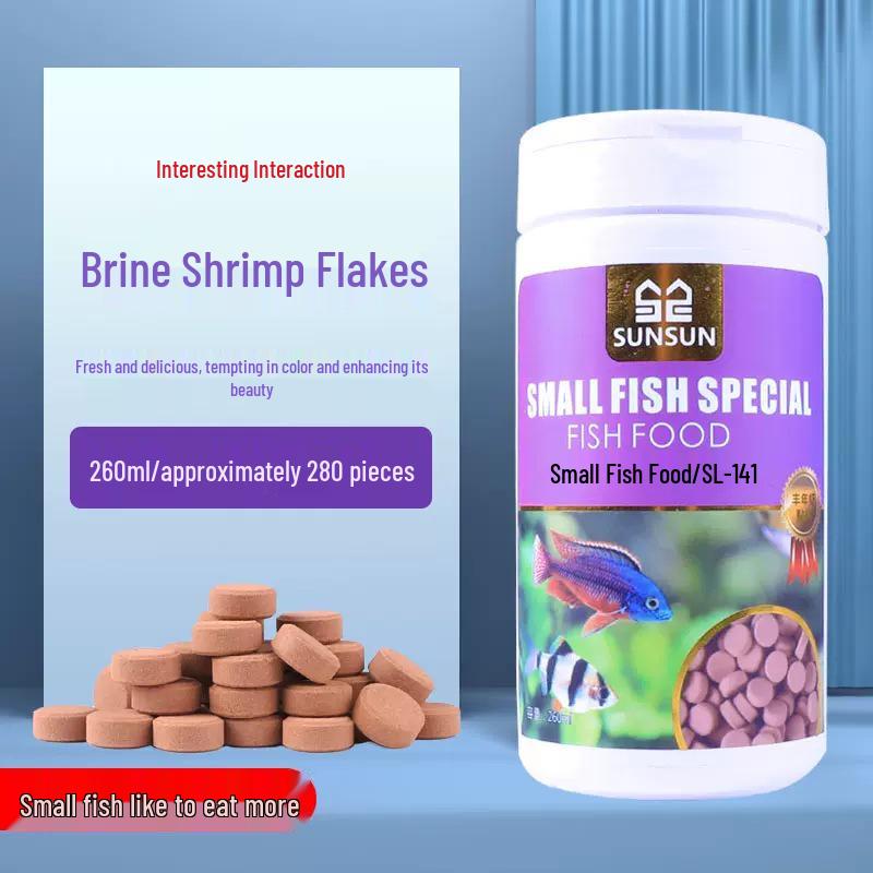 Color-Enhancing Tropical Fish Food Patch for Small Schooling Fish