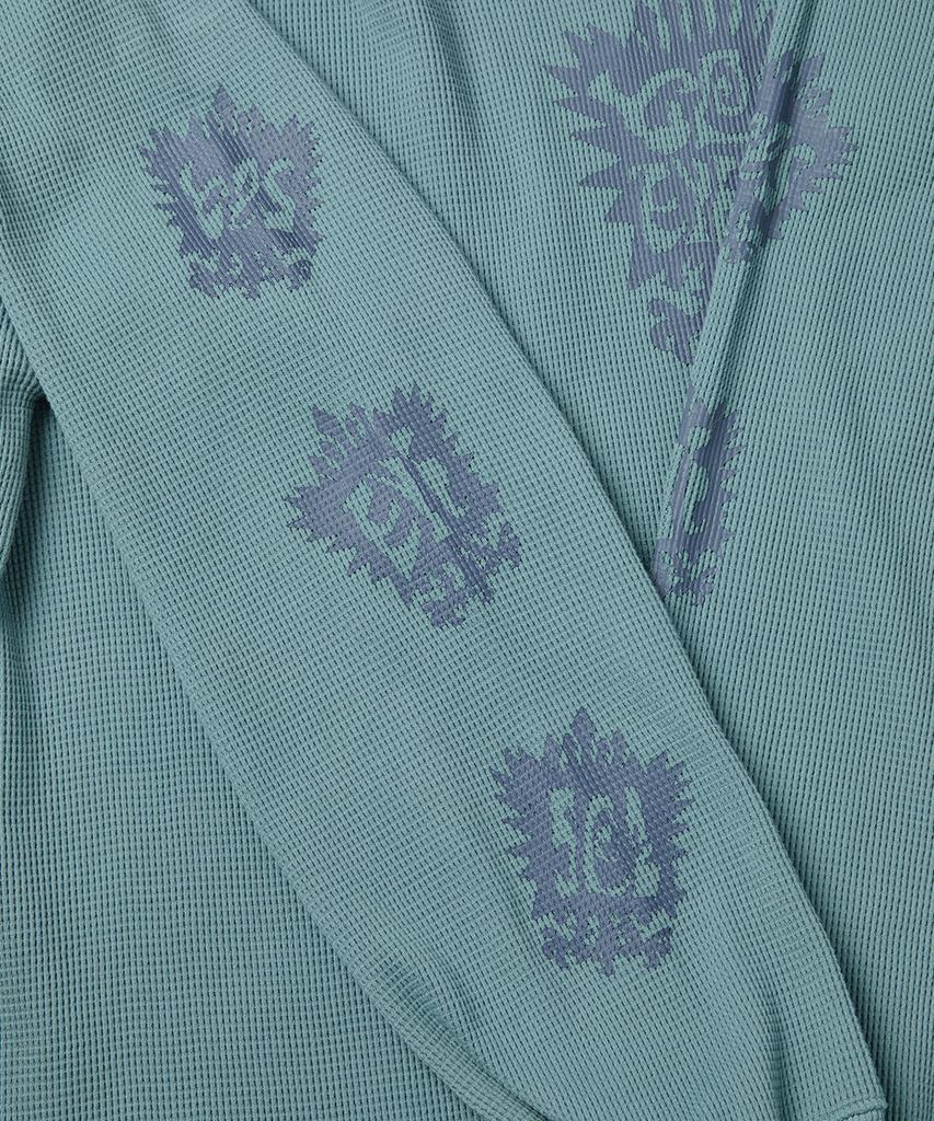 YESEYESEE Y.E.S Stamp Waffle L/S Light Blue
