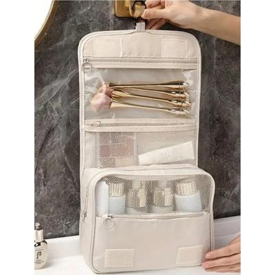 1 bolsa de viaje para artículos de tocador, bolsa de almacenamiento de maquillaje portátil para colgar en la pared para accesorios de ducha
