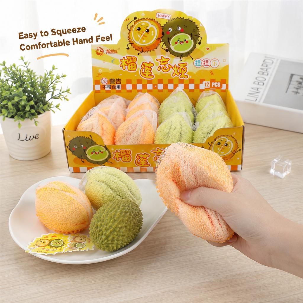 Popular y creativa descompresión de durián y yaca divertida para apretar, juguete artefacto de descompresión de rebote lento con forma de fruta simulada