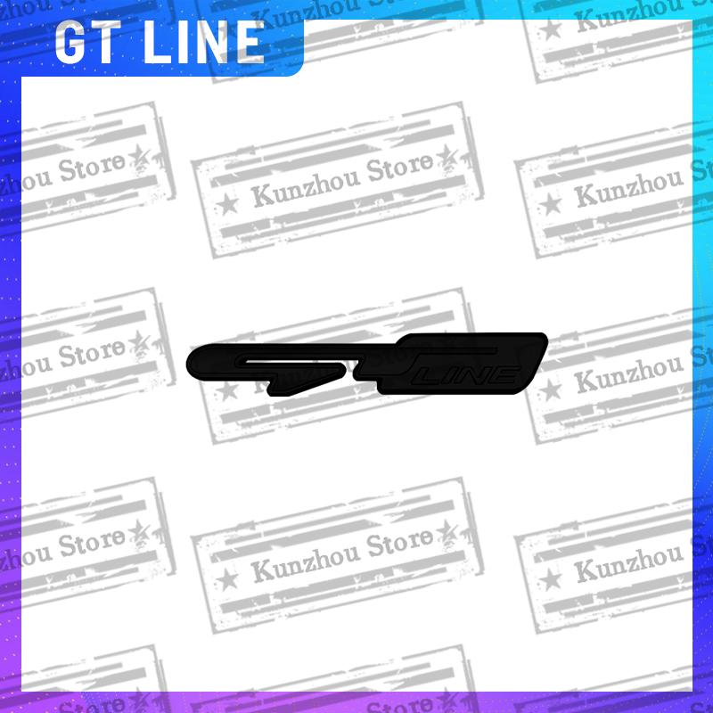 1x For GT Line Kia Sorento Ceed Picanto Sportage Stinger Niro Rio Car Steering Wheel Badge Zinc Alloy Car Interior Emblem Decal