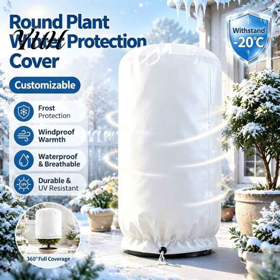 Weatherproof Plant Covers for Winter Protection Cover, Frost Cloth with Zipper And Drawstring, Reusable Outdoor Plants Freeze Cover Garden Fruit Trees