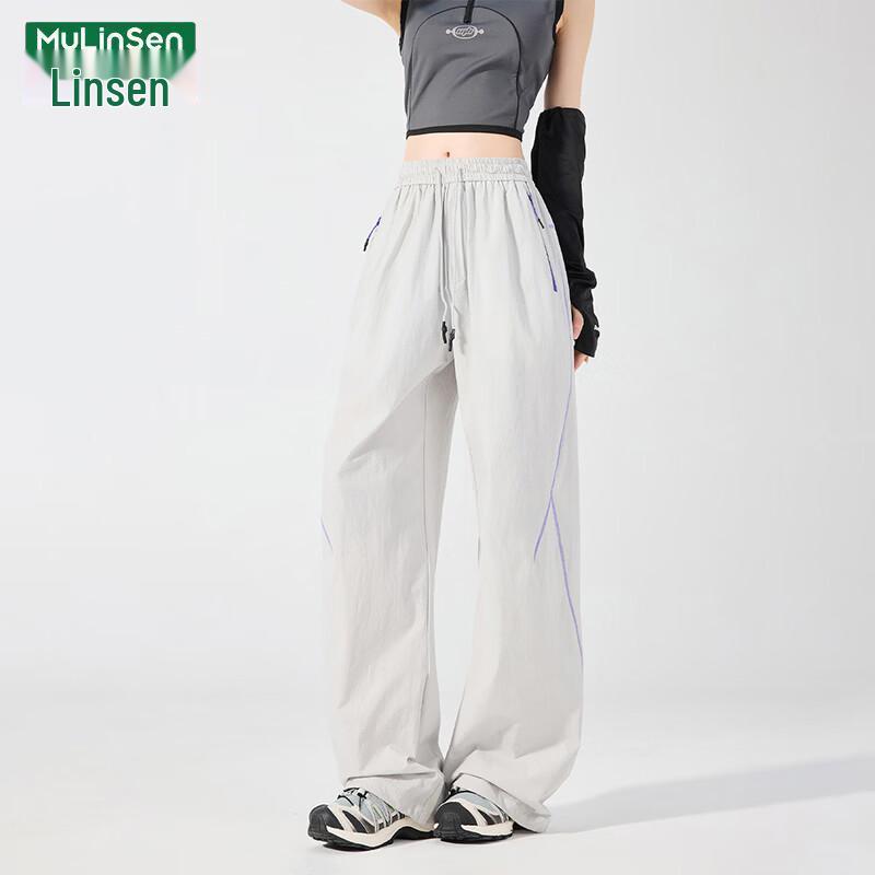MULINSEN Women s 2026 Spring/Autumn Loose Straight-Leg Cargo Pants M