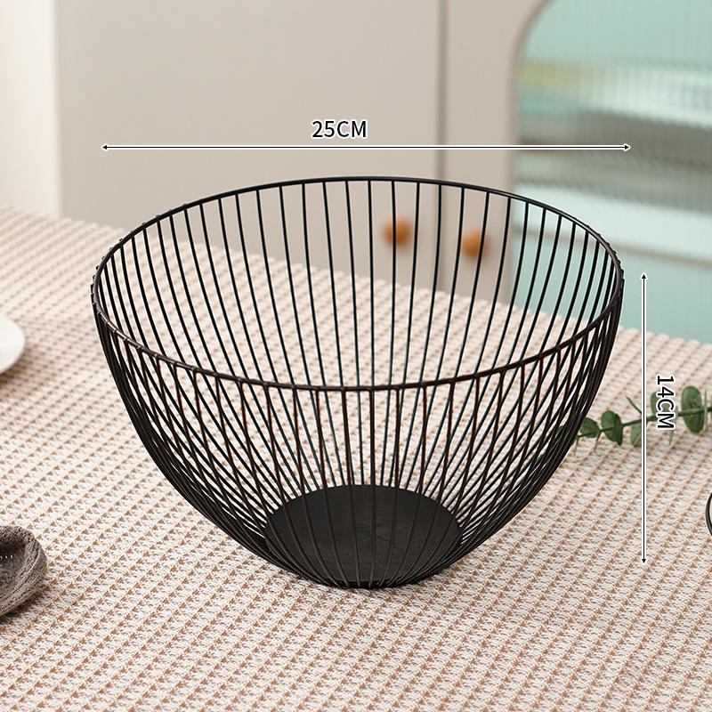 Elegant Nordic Wrought Iron Fruit Plate: Stylish Living Room Snack & Candy Basket