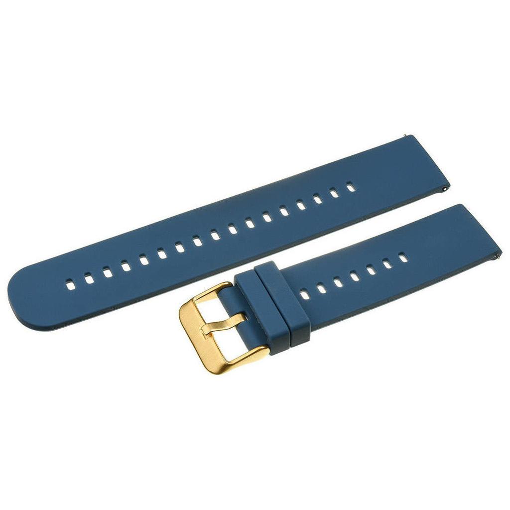 Pasek Gumowy Do Zegarka U27 - Granatowy/Rosegold - 18Mm